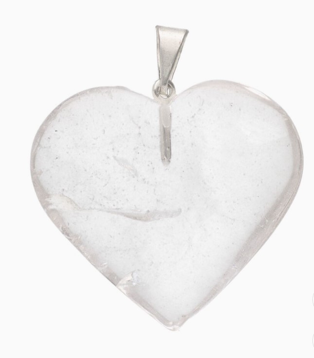 Colgante de corazón de cuarzo