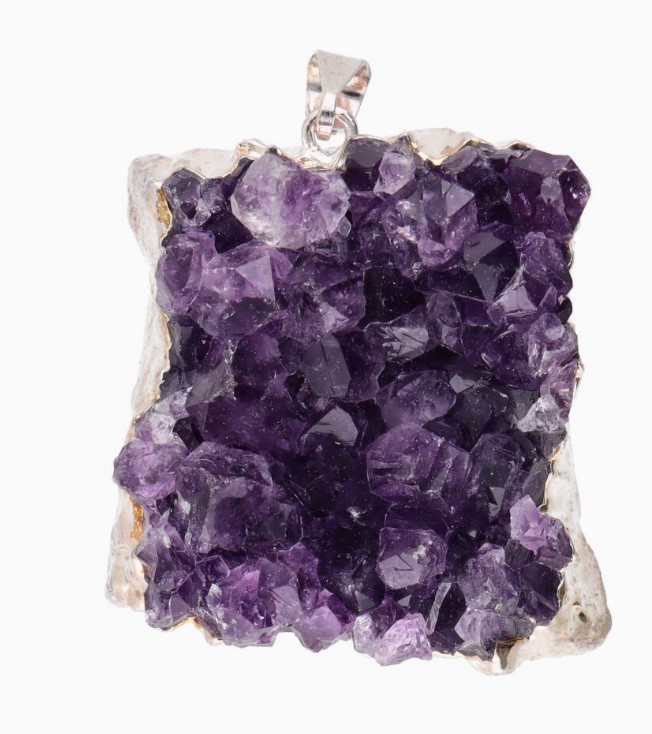 Colgante con drusa de amatista